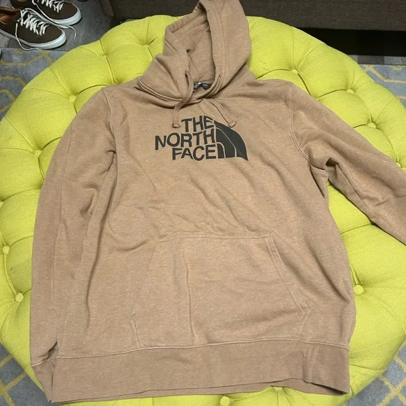 The North Face Tan Pullover Hoodie Sweatshirt - Picture 1 of 2